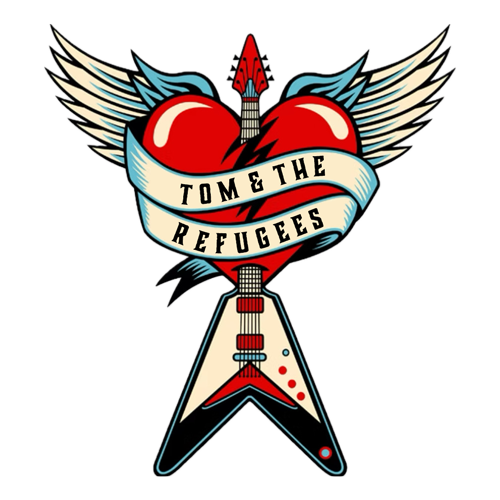 Flying V guitar through heart